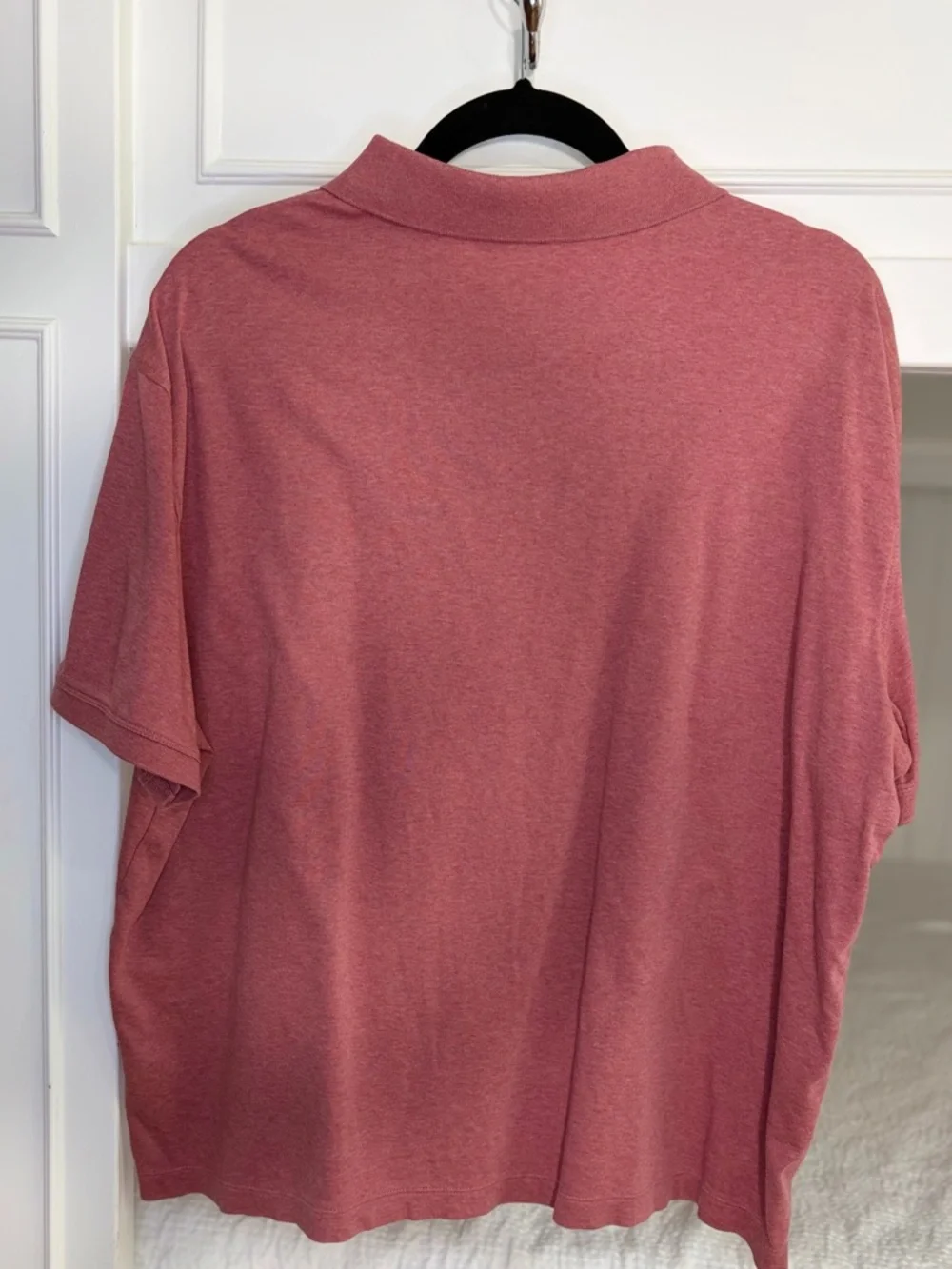 Banana Republic Luxe Touch Performance Polo - Raspberry Heat - Picture 2 of 5